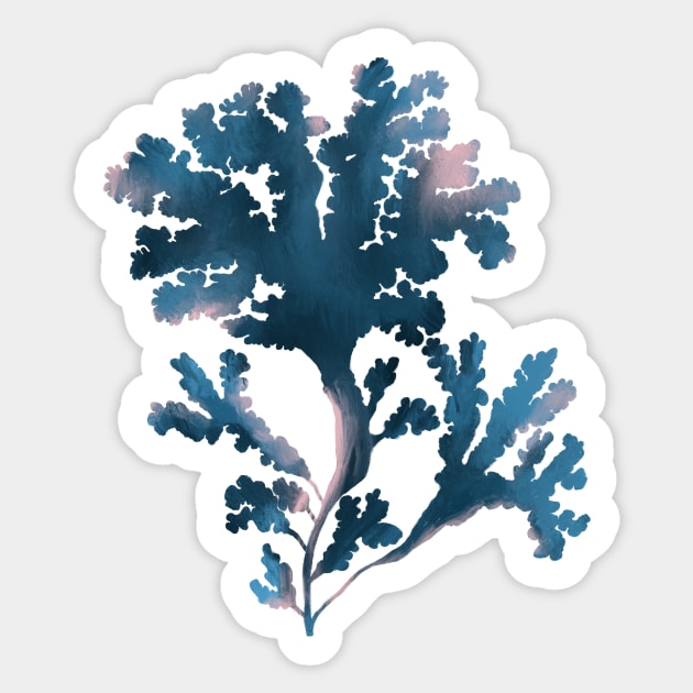 Blue seaweed  illustration Sticker by Pacesyte